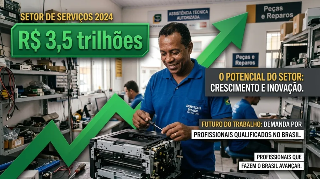 Serviços movimentaram R$ 3,5 trilhões em 2024